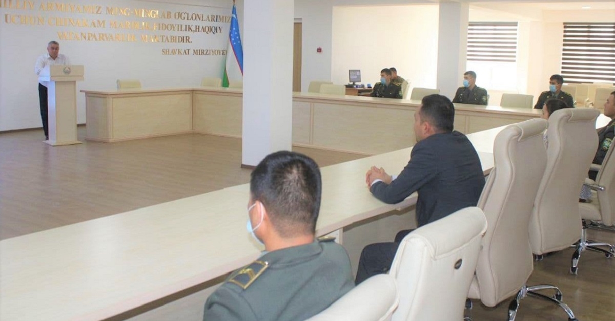 Staff of the Department of Biochemistry of Samarkand State Medical Institute visited a junior NCO training school in Samarkand 