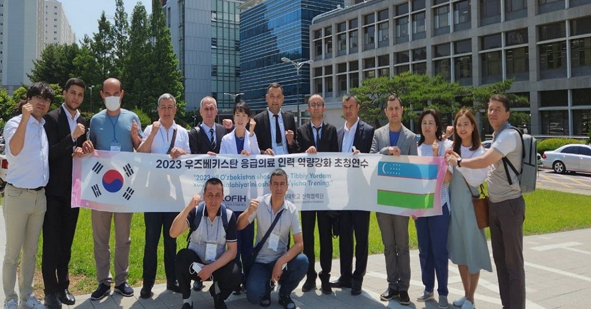Collaboration of Samarkand State Medical University took part in trainings on emergency medical care in the Republic of Korea