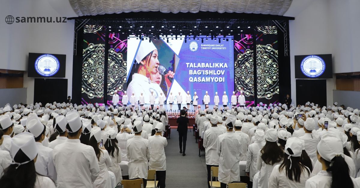 Samarkand State Medical University Holds Ceremonial Student Oath Event