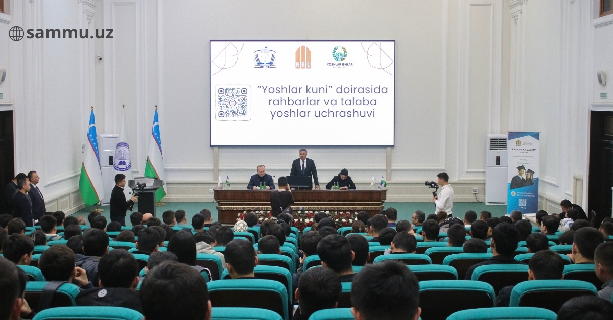 ​“Yoshlar kuni” doirasida rahbar va talaba-yoshlar uchrashuvi o‘tkazildi