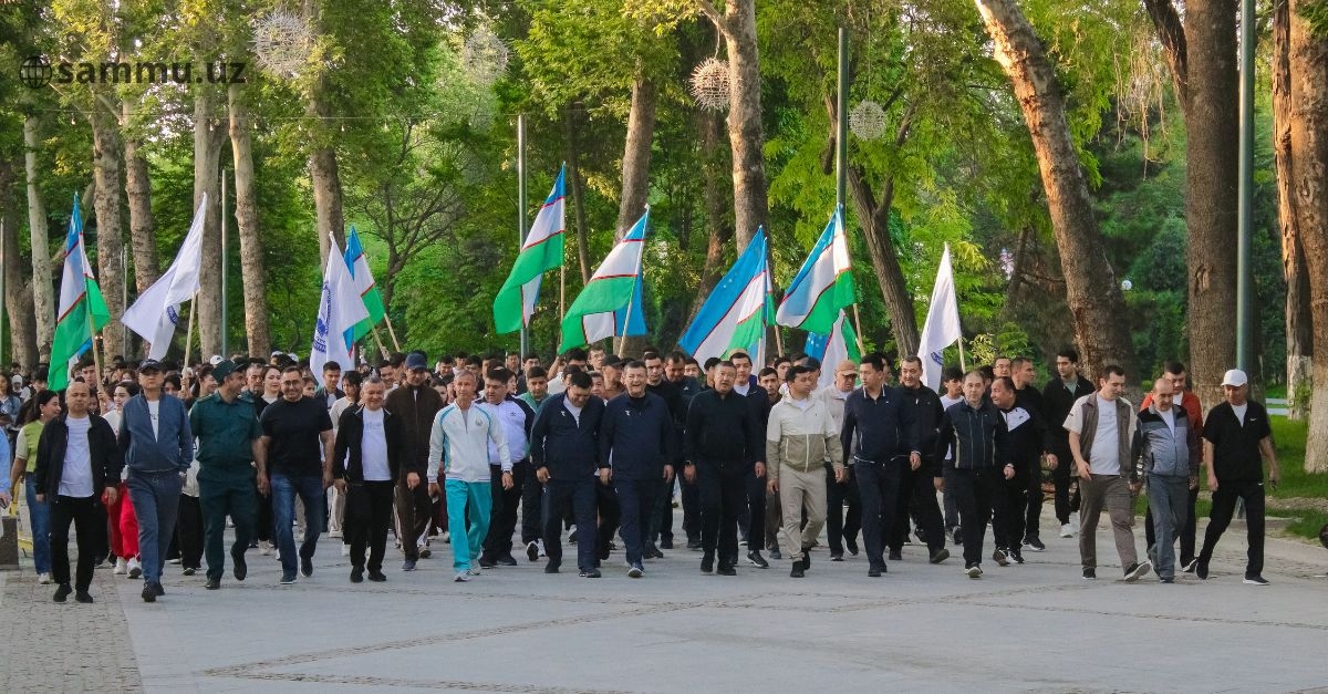 ​“Sog‘lom hayot uchun 5000 qadam” shiori ostidagi  ommaviy yurish marafoni o'tkazildi